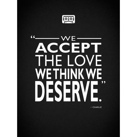 Wallflower - Love We Deserve Black Modern Wood Framed Art Print with Double Matting by Rogan, Mark