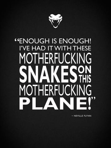 Snakes On A Plane White Modern Wood Framed Art Print with Double Matting by Rogan, Mark