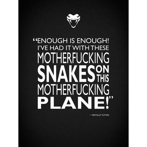 Snakes On A Plane Black Modern Wood Framed Art Print with Double Matting by Rogan, Mark