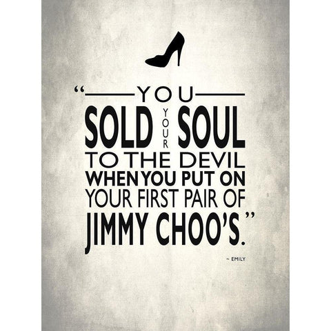 Sold Your Soul To The Devil Black Modern Wood Framed Art Print with Double Matting by Rogan, Mark