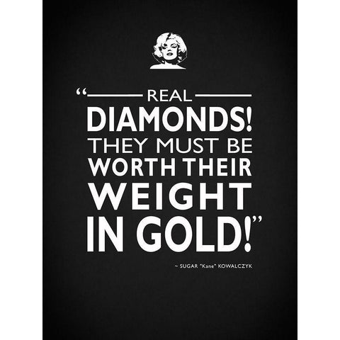 SomeLike It Hot Real Diamonds White Modern Wood Framed Art Print by Rogan, Mark