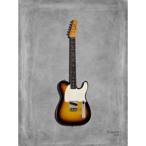 Fender Equire 59 Gold Ornate Wood Framed Art Print with Double Matting by Rogan, Mark