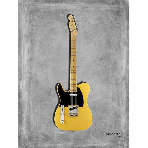 Fender Telecaster 52 Gold Ornate Wood Framed Art Print with Double Matting by Rogan, Mark