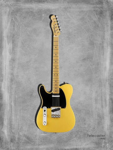 Fender Telecaster 52 White Modern Wood Framed Art Print with Double Matting by Rogan, Mark