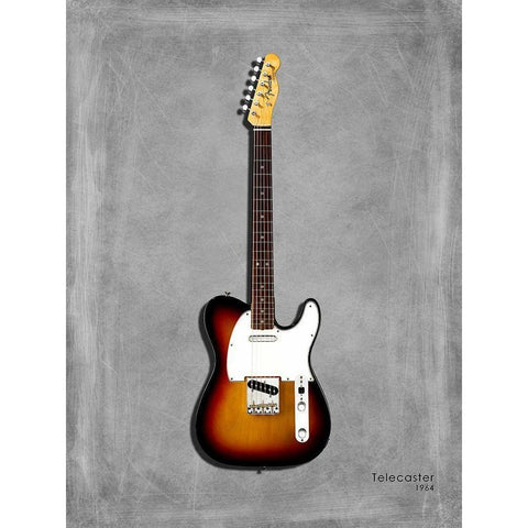 Fender Telecaster 64 White Modern Wood Framed Art Print by Rogan, Mark