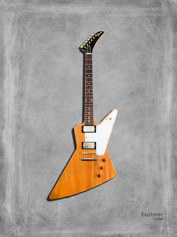 Gibson Explorer 58 Black Ornate Wood Framed Art Print with Double Matting by Rogan, Mark