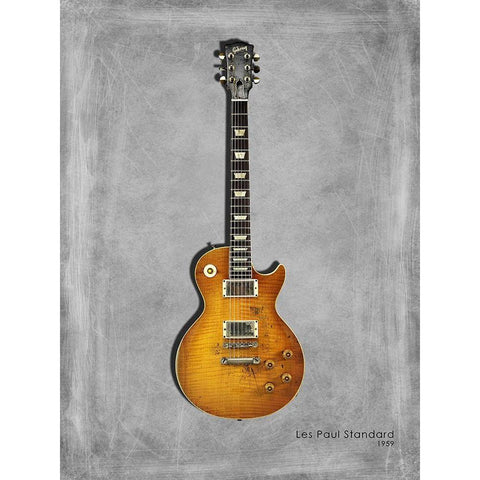 Gibson Les Paul Standard 1959 Gold Ornate Wood Framed Art Print with Double Matting by Rogan, Mark