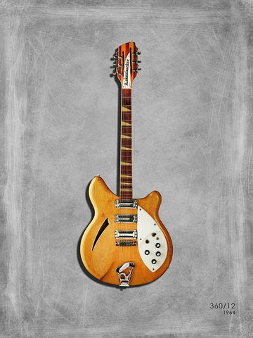 Rickenbacker 360 12 White Modern Wood Framed Art Print with Double Matting by Rogan, Mark