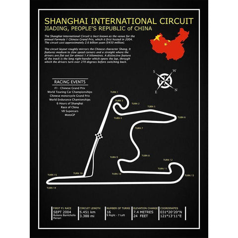 Sepang Intl. Circuit BL White Modern Wood Framed Art Print by Rogan, Mark