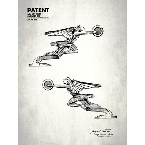 Auto Ornament Jul 1927 Black Modern Wood Framed Art Print with Double Matting by Rogan, Mark