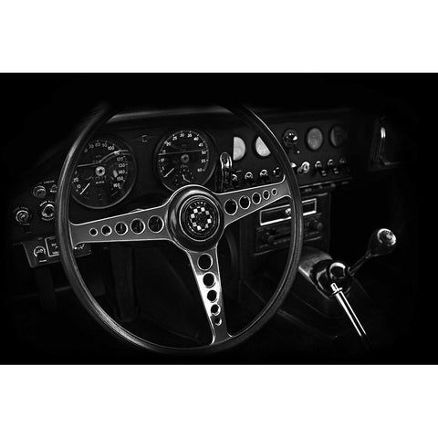 Int Jaguar EType Photo4 Black Modern Wood Framed Art Print with Double Matting by Rogan, Mark