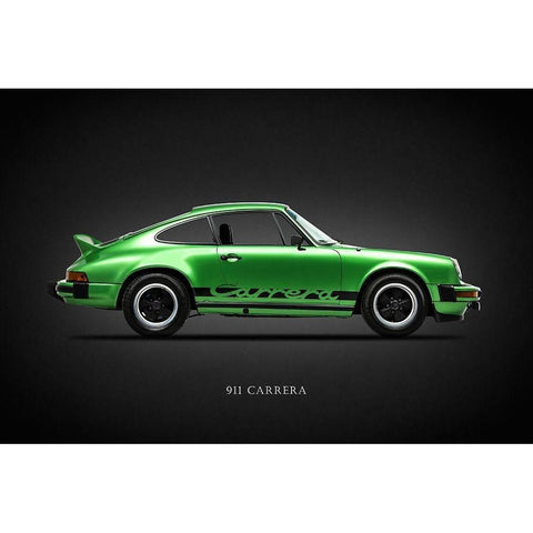 Porsche 911 Carrera 1974 White Modern Wood Framed Art Print by Rogan, Mark