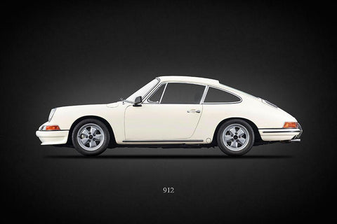 Porsche 912 1967 White Modern Wood Framed Art Print with Double Matting by Rogan, Mark