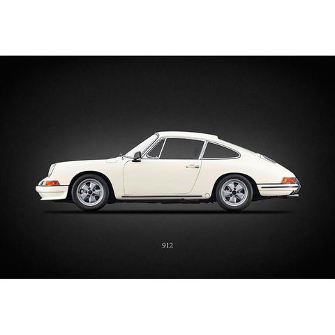 Porsche 912 1967 Gold Ornate Wood Framed Art Print with Double Matting by Rogan, Mark