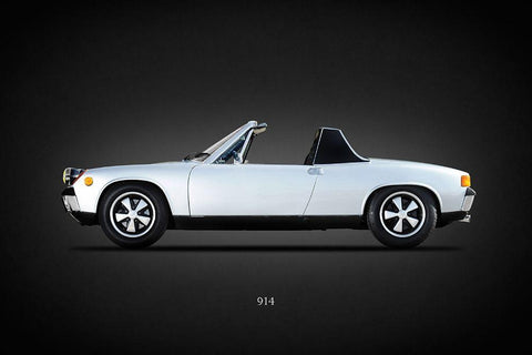 Porsche 914 1970 White Modern Wood Framed Art Print with Double Matting by Rogan, Mark