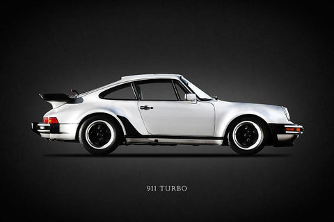 Porsche 930 911 Turbo 1984 Black Ornate Wood Framed Art Print with Double Matting by Rogan, Mark