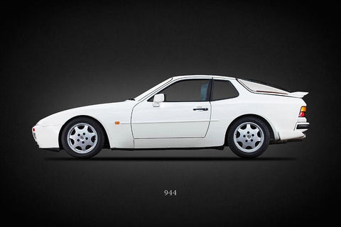 Porsche 944 SE 1992 Black Ornate Wood Framed Art Print with Double Matting by Rogan, Mark