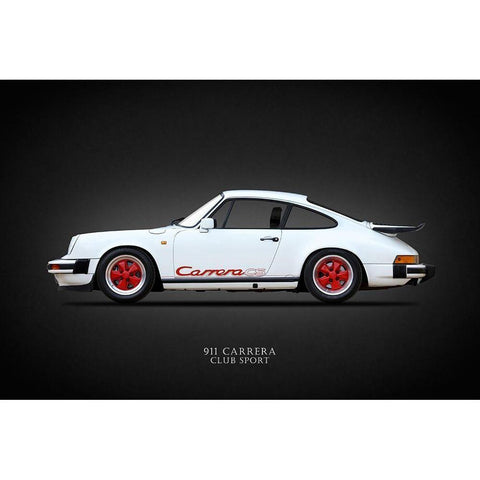 Porsche Carrera Club Sport 88 Black Modern Wood Framed Art Print with Double Matting by Rogan, Mark