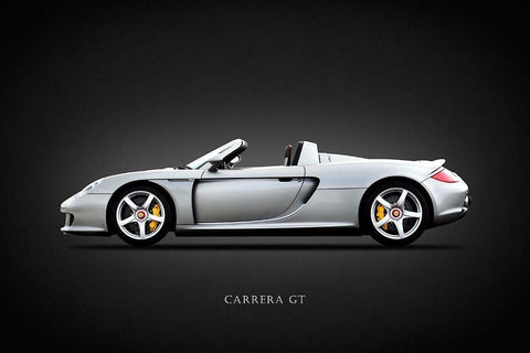 Porsche Carrera GT 2004 Black Ornate Wood Framed Art Print with Double Matting by Rogan, Mark