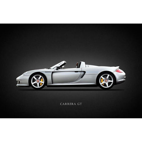 Porsche Carrera GT 2004 White Modern Wood Framed Art Print by Rogan, Mark