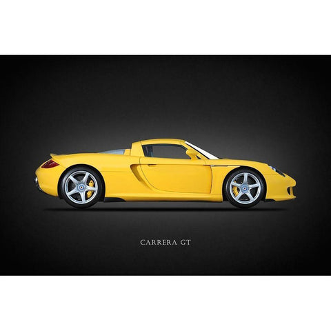 Porsche Carrera GT 2005 White Modern Wood Framed Art Print by Rogan, Mark