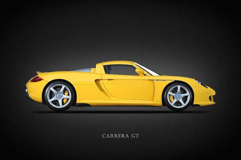 Porsche Carrera GT 2005 White Modern Wood Framed Art Print with Double Matting by Rogan, Mark