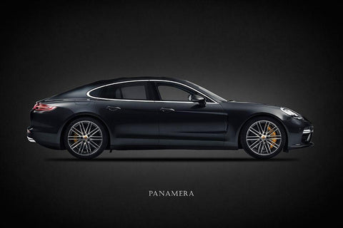 Porsche Panamera Black Ornate Wood Framed Art Print with Double Matting by Rogan, Mark