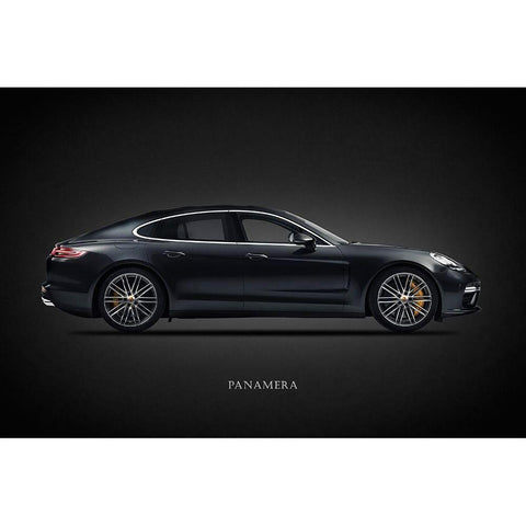 Porsche Panamera White Modern Wood Framed Art Print by Rogan, Mark