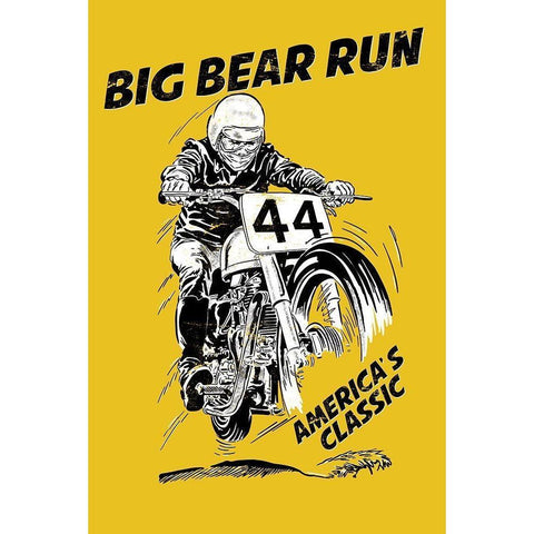 Big Bear Run Gold Ornate Wood Framed Art Print with Double Matting by Rogan, Mark