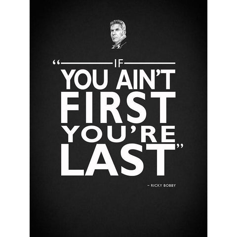 First or Last Black Modern Wood Framed Art Print by Rogan, Mark