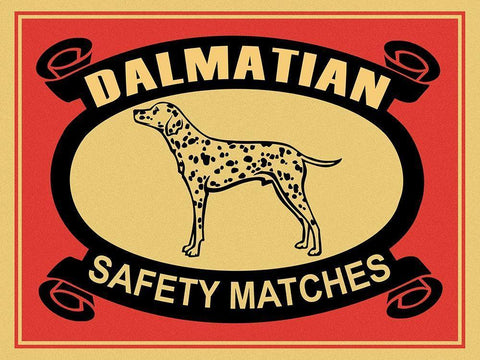 Dalmatian Safety Matches Black Ornate Wood Framed Art Print with Double Matting by Rogan, Mark