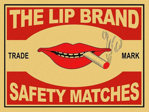 The Lip Brand Matches White Modern Wood Framed Art Print with Double Matting by Rogan, Mark