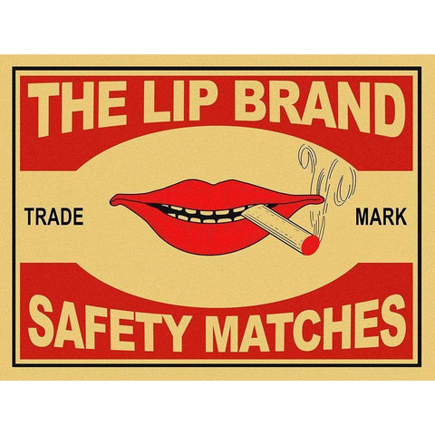 The Lip Brand Matches Black Modern Wood Framed Art Print with Double Matting by Rogan, Mark