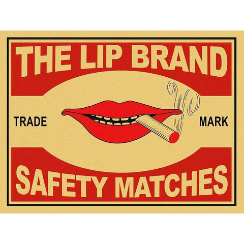 The Lip Brand Matches Gold Ornate Wood Framed Art Print with Double Matting by Rogan, Mark