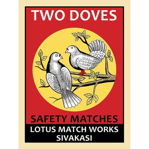 Two Doves Black Modern Wood Framed Art Print with Double Matting by Rogan, Mark