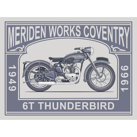 6T Thunderbird Meriden Works Black Modern Wood Framed Art Print by Rogan, Mark