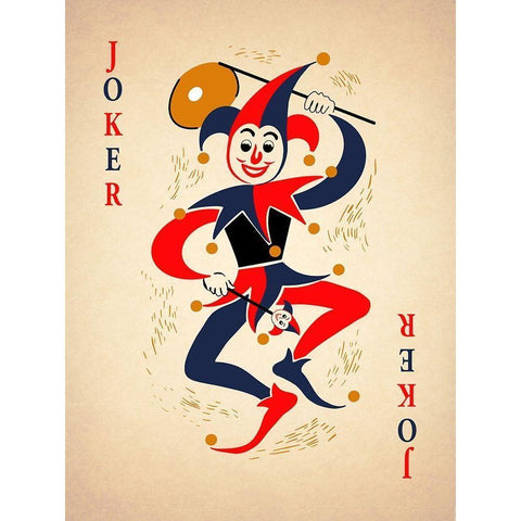 The Joker White Modern Wood Framed Art Print by Rogan, Mark