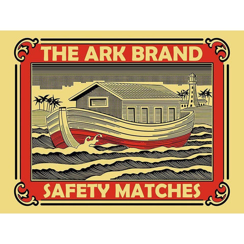 The Ark Brand Gold Ornate Wood Framed Art Print with Double Matting by Rogan, Mark