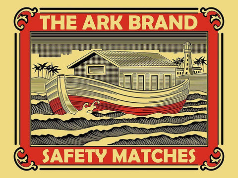 The Ark Brand White Modern Wood Framed Art Print with Double Matting by Rogan, Mark