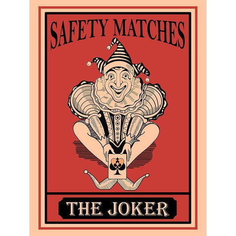 Joker Safety Matches Black Modern Wood Framed Art Print with Double Matting by Rogan, Mark