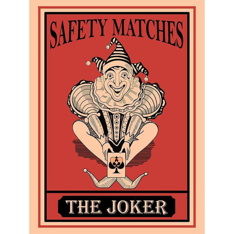 Joker Safety Matches White Modern Wood Framed Art Print by Rogan, Mark