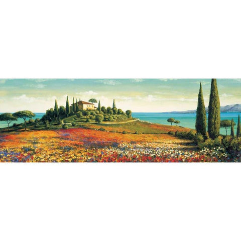 Afternoon Light Gold Ornate Wood Framed Art Print with Double Matting by Leblanc, Richard