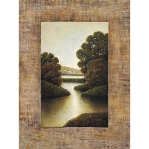 Morning light I Gold Ornate Wood Framed Art Print with Double Matting by Blanco, Samuel