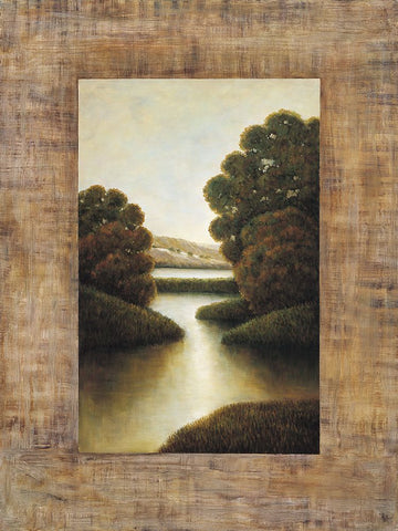 Morning light I Black Ornate Wood Framed Art Print with Double Matting by Blanco, Samuel