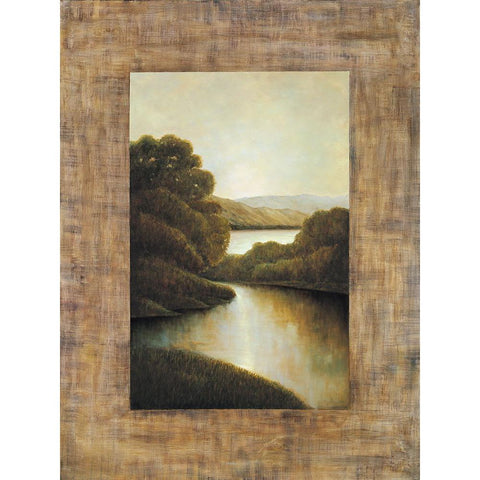 Morning light II Black Modern Wood Framed Art Print with Double Matting by Blanco, Samuel