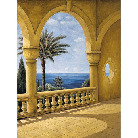 Ocean View II White Modern Wood Framed Art Print by Blanco, Samuel