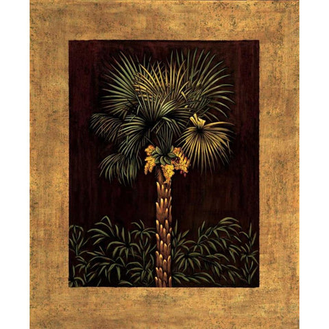 Tropical Paradise I Black Modern Wood Framed Art Print with Double Matting by Blanco, Samuel