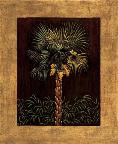 Tropical Paradise I Black Ornate Wood Framed Art Print with Double Matting by Blanco, Samuel