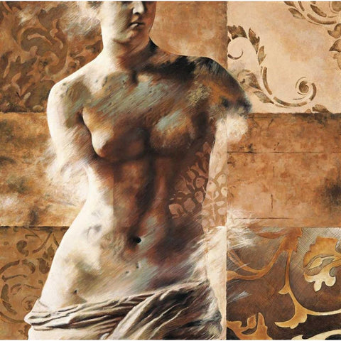 Venus de Milo Black Modern Wood Framed Art Print with Double Matting by Bellaunay, Sylvie