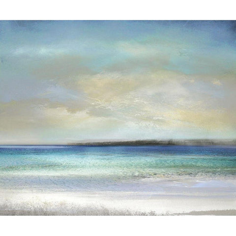 At the Shore White Modern Wood Framed Art Print by Messina, Jake